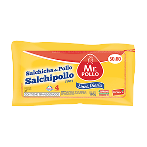 Salchicha de Pollo Línea Diaria 16 mm x 13 cm 100g